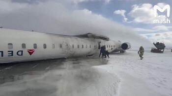 Plane Flips During Landing in Toronto